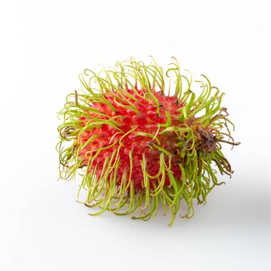 Rambutan sweet fruit isolated on white background clipart