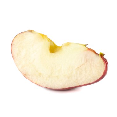 Kırmızı elma beyaz arkaplanda izole edilmiş.