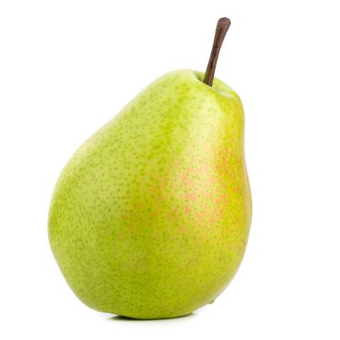 Beyaz bir arka plan üzerinde izole yeşil armut