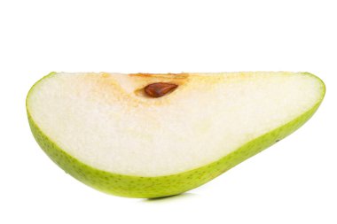 Beyaz bir arka plan üzerinde izole yeşil armut