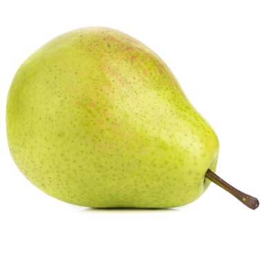 Beyaz bir arka plan üzerinde izole yeşil armut