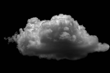 Siyah arkaplandaki beyaz bulutların gerçek bulutları vardır. Siyah bir arkaplanda beyaz bulut izole