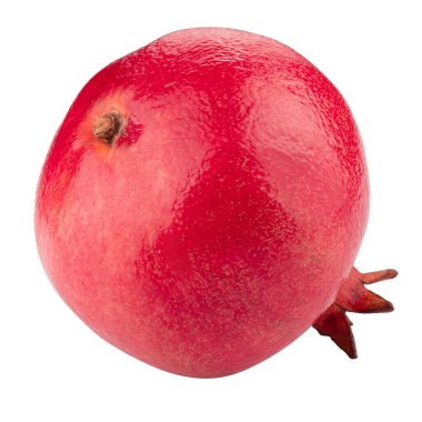 Olgun nar meyvesi beyaz arkaplanda izole edilmiş.