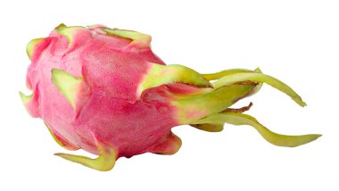 Taze kırmızı ejderha meyvesi. Beyaz arka planda izole edilmiş.