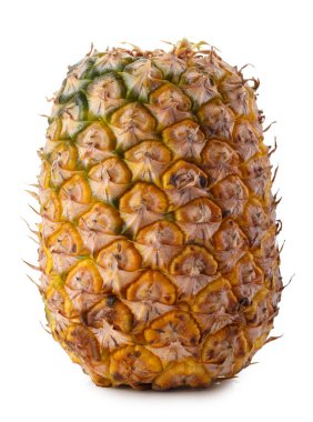 Beyaz arkaplanda izole edilmiş ananas