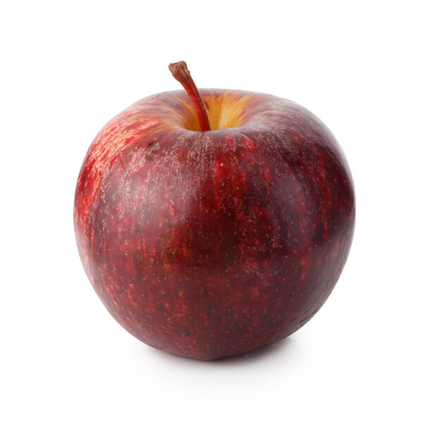 Fresh and Juicy Red Apple with Vibrant Skin isolated on a white background