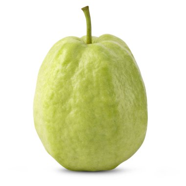 Yeşil Olgun Guava beyaz bir arkaplanda izole