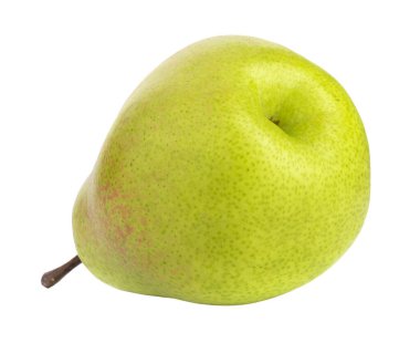 Beyaz bir arka plan üzerinde izole yeşil armut