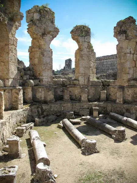 Ruines Antiques Ville Méditerranée Image En Vente