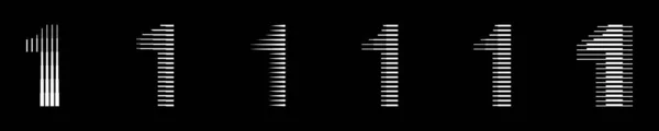 Set Numéros Lignes Logo Illustration Vectorielle Abstraite Art Moderne — Image vectorielle