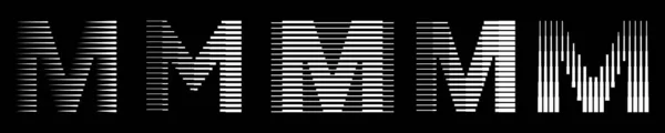 Nastavit Monogram Logo Čáry Abstraktní Vektor Moderního Umění Ilustrace — Stockový vektor