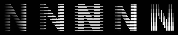 Nastavit Monogram Logo Písmeno Řádky Abstraktní Vektor Moderního Umění Ilustrace — Stockový vektor