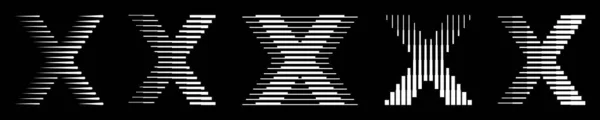 Set Monogram Logo Letter Lines Abstract Modern Art Vector Illustration — Stock Vector