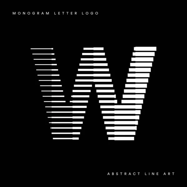 Monogram Logo Letter Lines Abstract Modern Art Vector Illustration — Stock Vector