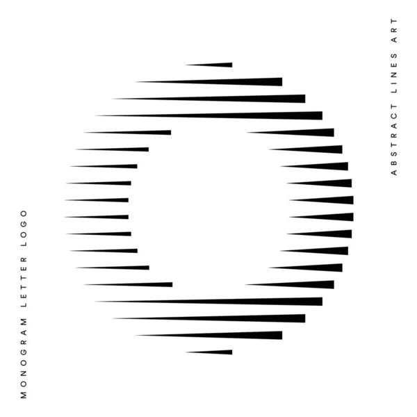 Monogram Logó Betű Vonalak Elvont Modern Művészet Vektor Illusztráció — Stock Vector