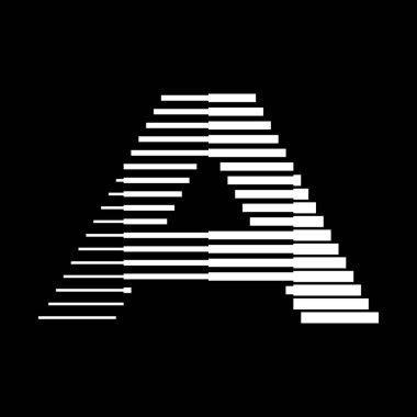 Bir Harf Satırları Logo Simgesi İllüstrasyonu