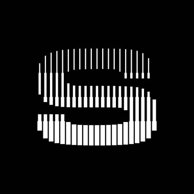 S Harfi Satırları Logo Simgesi İllüstrasyonu