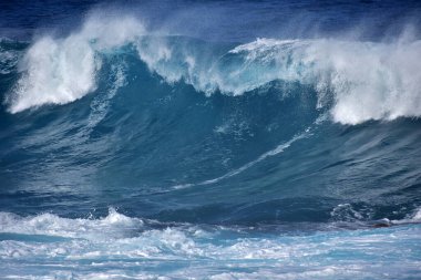 Okyanus dalgalarıyla güzel bir manzara. Doğa