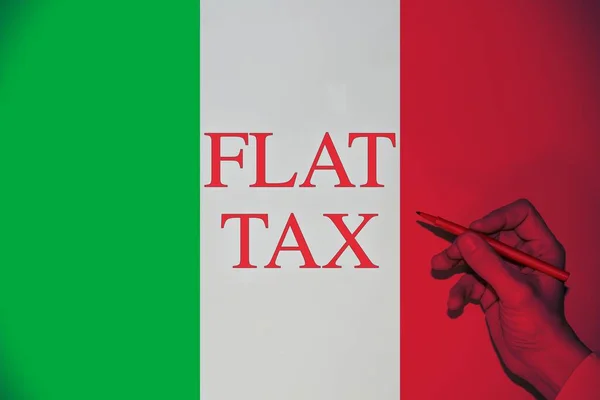 stock image Italian flag with the text 