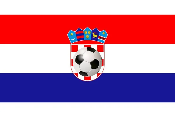 Δεκεμβρίου 2022 Φλωρεντία Ιταλία Κροατική Σημαία Μπάλα Ποδοσφαίρου Στη Μέση — Φωτογραφία Αρχείου