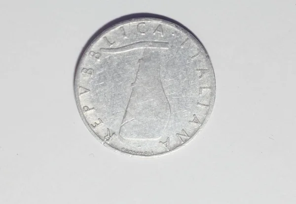Münze Von Lire Italienische Vintage Münze — Stockfoto