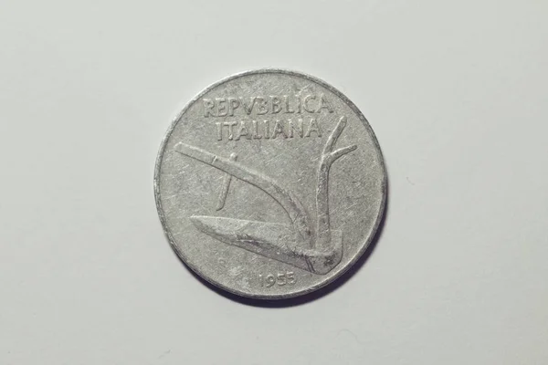 Koin Lira Vintage Koin Italia — Stok Foto