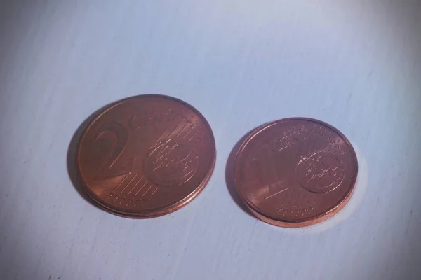 Близько Цента Цента Монети — стокове фото