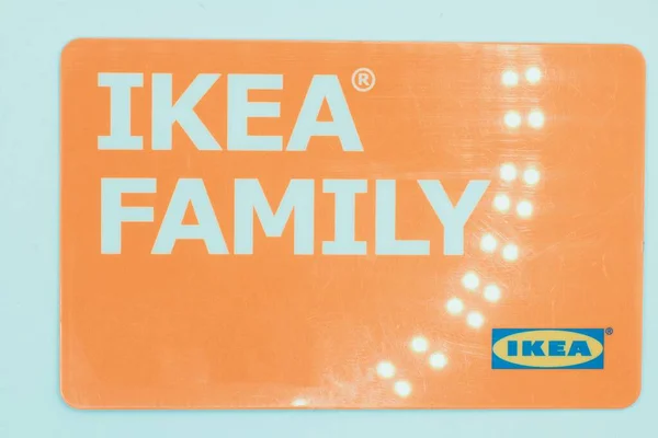 Florens Italien April 2023 Närbild Ett Ikea Familjekort — Stockfoto
