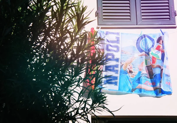 Napoli Talya Mayıs 2023 Napoli Posterleri Pencereden Dışarı Talyan Napoli — Stok fotoğraf