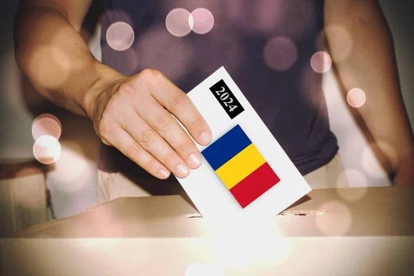 Koncept Hlasování Rumunských Volbách — Stock fotografie