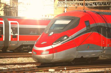 Floransa, İtalya, 23 Ağustos 2022, Trenitalia Frecciarossa treni