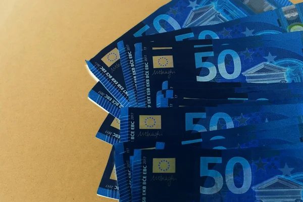 Europese Bankbiljetten Met Een Creatief Licht Groeiconcept Bankieren Ruimte Voor — Stockfoto