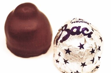 January 1st 2025, Florence, Italy . Baci Perugina Chocolate with hazelnut grains and whole hazelnut coated by dark chocolate clipart