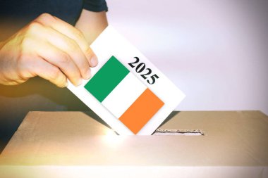 Ireland political election vote concept in 2025. clipart