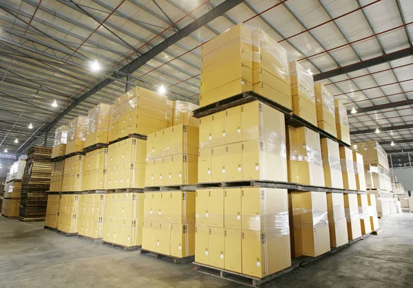 Carbon boxes in storage warehouse