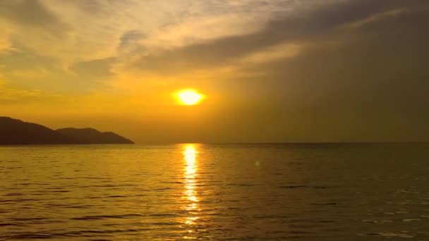 Beautiful Sunset Beach Calm Sea Square — Stok video