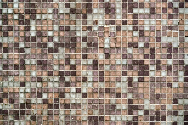 Brown Parede Mosaico Temporário Fundo Textura — Fotografia de Stock