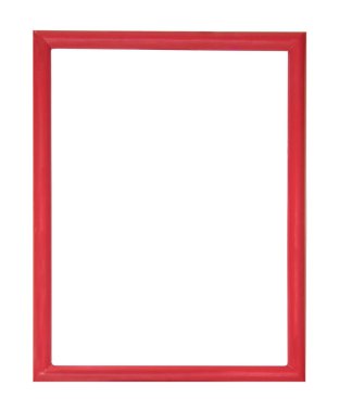 kırmızı resim çerçevesi beyaz arkaplanda izole edildi
