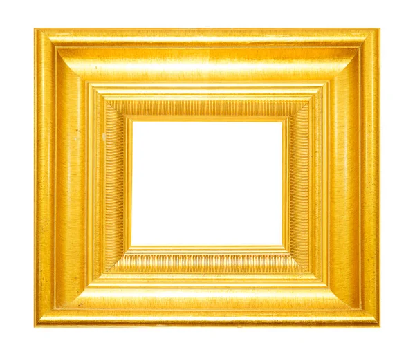 Gold Picture Frame Isolated White Background — Stock Photo, Image