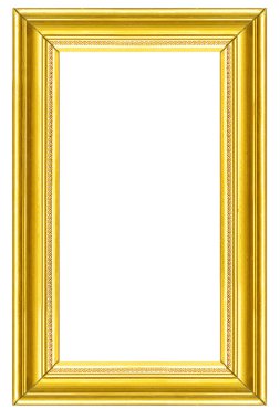 izole altın resim çerçevesi.