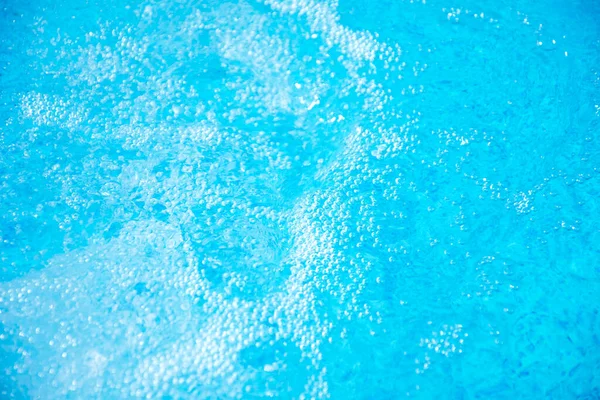 Blaues Klares Süßwasser Whirlpool Hintergrund Der Spa Massage — Stockfoto