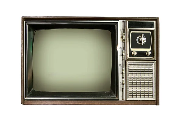 孤立した白い背景の上の古いテレビ — ストック写真