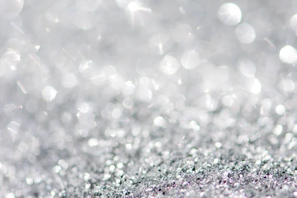 Silver Background Defocused Abstract Lights Golden Bokeh Lights — 스톡 사진