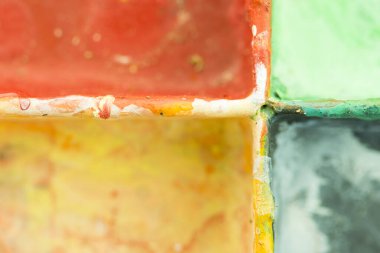 Akrilik renk paleti arkaplanı.