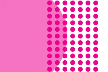 Parlak pembe ve mor noktalı pop müzik geçmişi. Yarım ton nokta tasarımlı vektör soyut arkaplan.