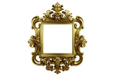 Klasik çerçeve dekoru. Beyaz arkaplanda izole edilmiş vektör resimleme çerçevesi