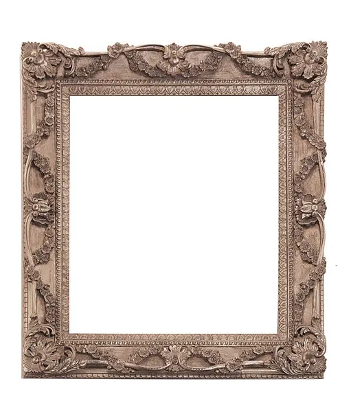  Beyaz arkaplanda izole edilmiş vintage resim ve fotoğraf çerçevesi.