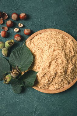 Fındık unu, üst manzara, filbert, hindistan cevizi, üst manzara, insan yok.,