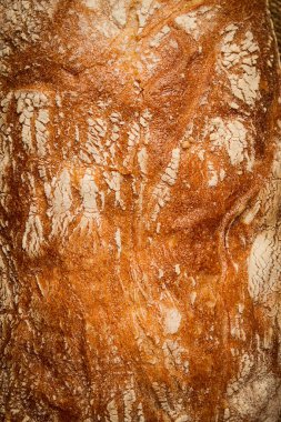 Taze tahıllı ekmek, çavdar, üst manzara, insanlar olmadan.,