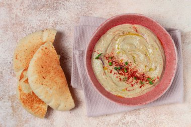 Babaganoush, patlıcan aperatifi, geleneksel Lübnan mutfağı, ev yapımı, insan yok.,